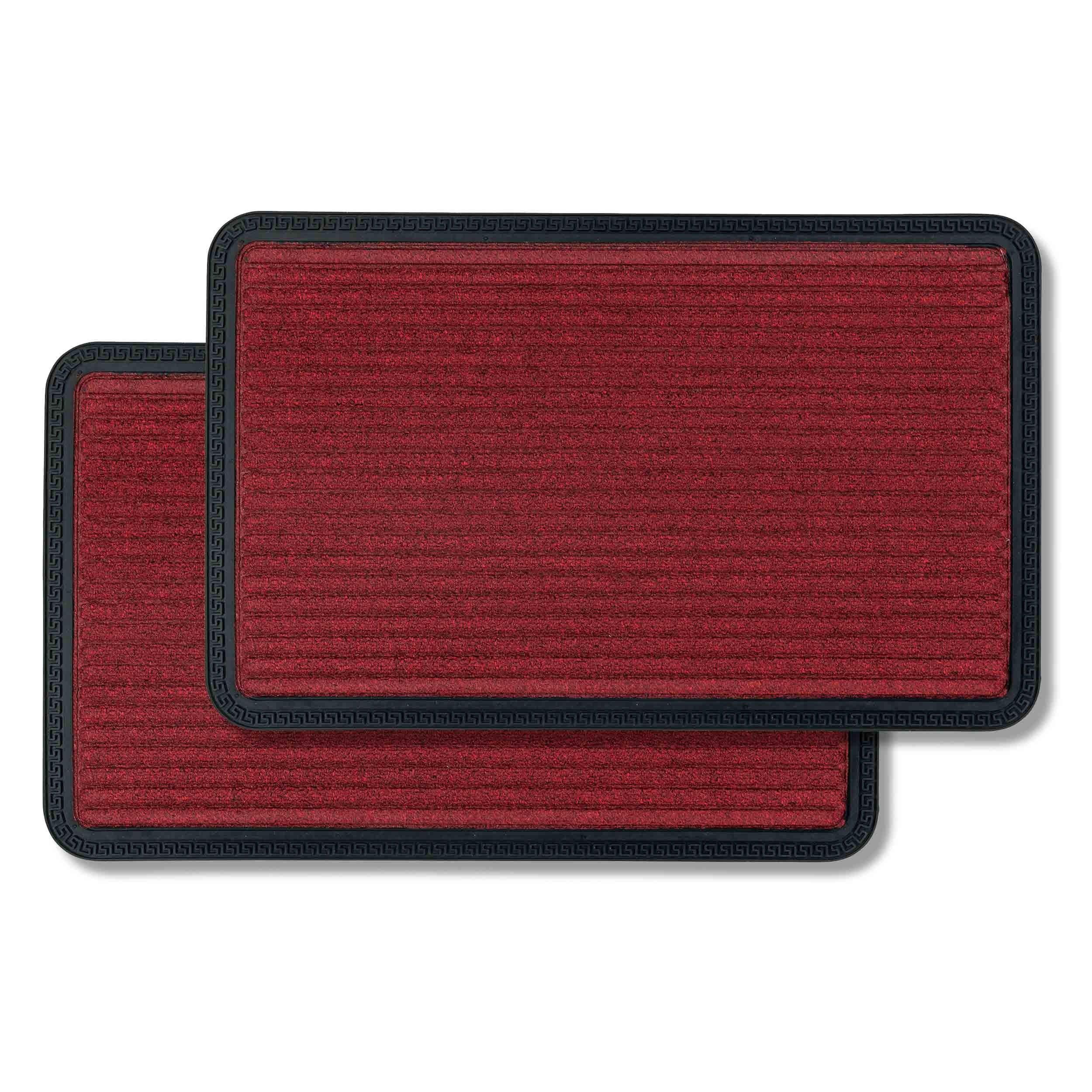 FUSSMATTE Außen BORDER STAR 2ER SET - Rot, Textil (50/80cm) - Astra
