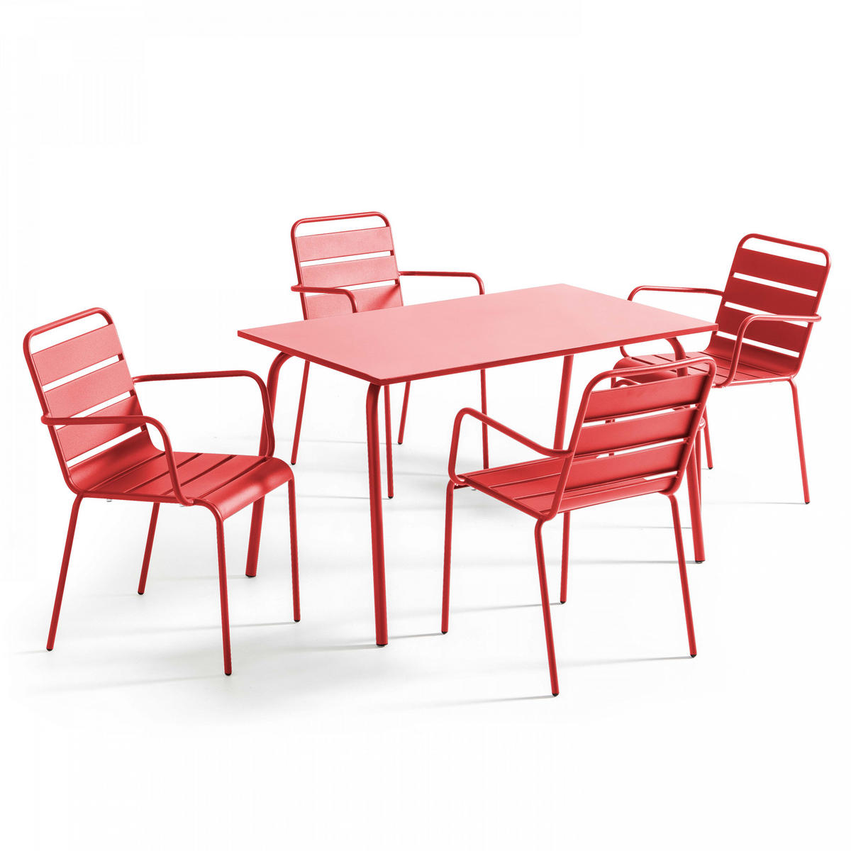 GARTENSET 5-tlg., Rot - Rot, Metall - Oviala