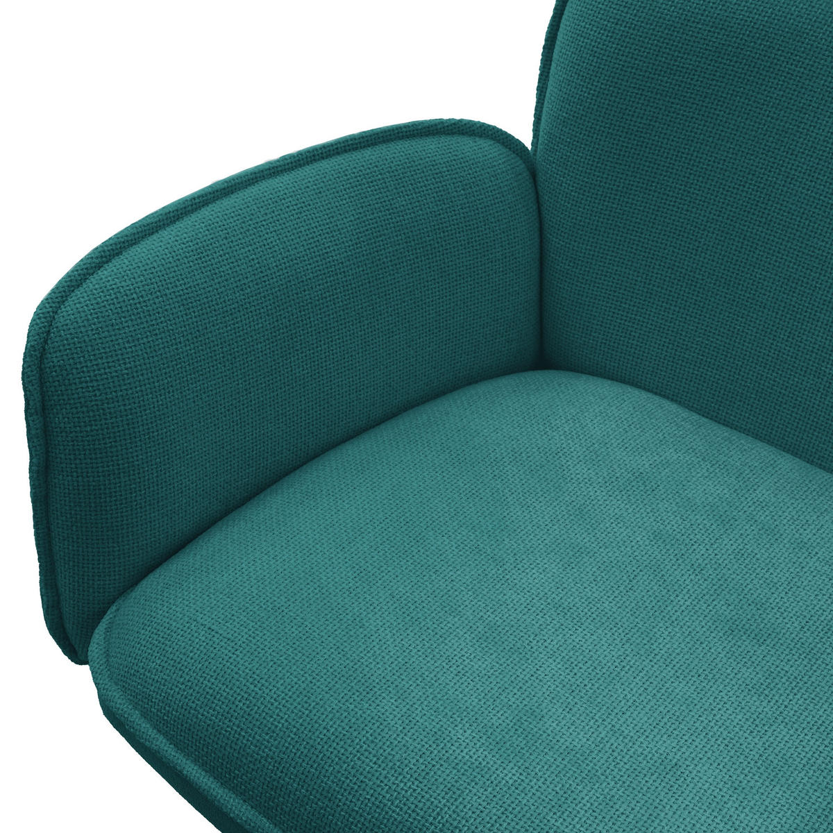 ESSZIMMERSTÜHLE 4er Set drehbar Petrol mit Stoffbezug - Petrol/Schwarz, Textil/Metall (63/89/68cm) - ML-DESIGN