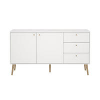 SIDEBOARD, Bodo, Weiß, Holzwerkstoff, 148 x 40 x 82 cm - Weiß, Holzwerkstoff (39.1/81.7/147.2cm) - Calicosy