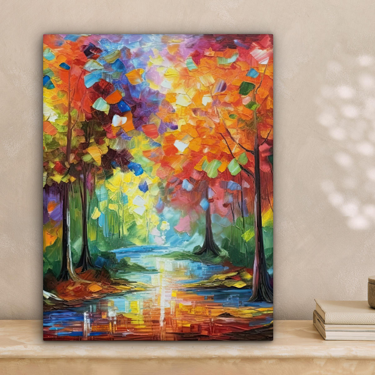 LEINWANDBILD Landschaft - Wald - Farben - Natur 30x40 cm - Multicolor, Textil (30/40cm) - MuchoWow