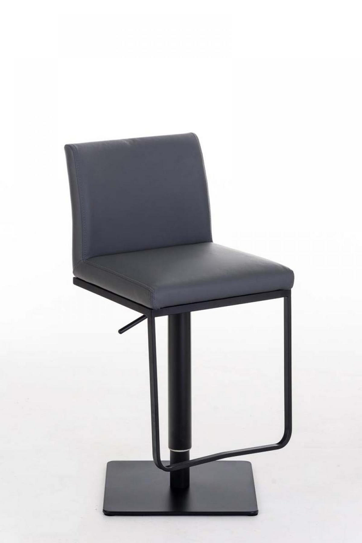 BARHOCKER Lederlook Grau - Schwarz/Grau, Textil/Metall (42/86/44cm) - CLP