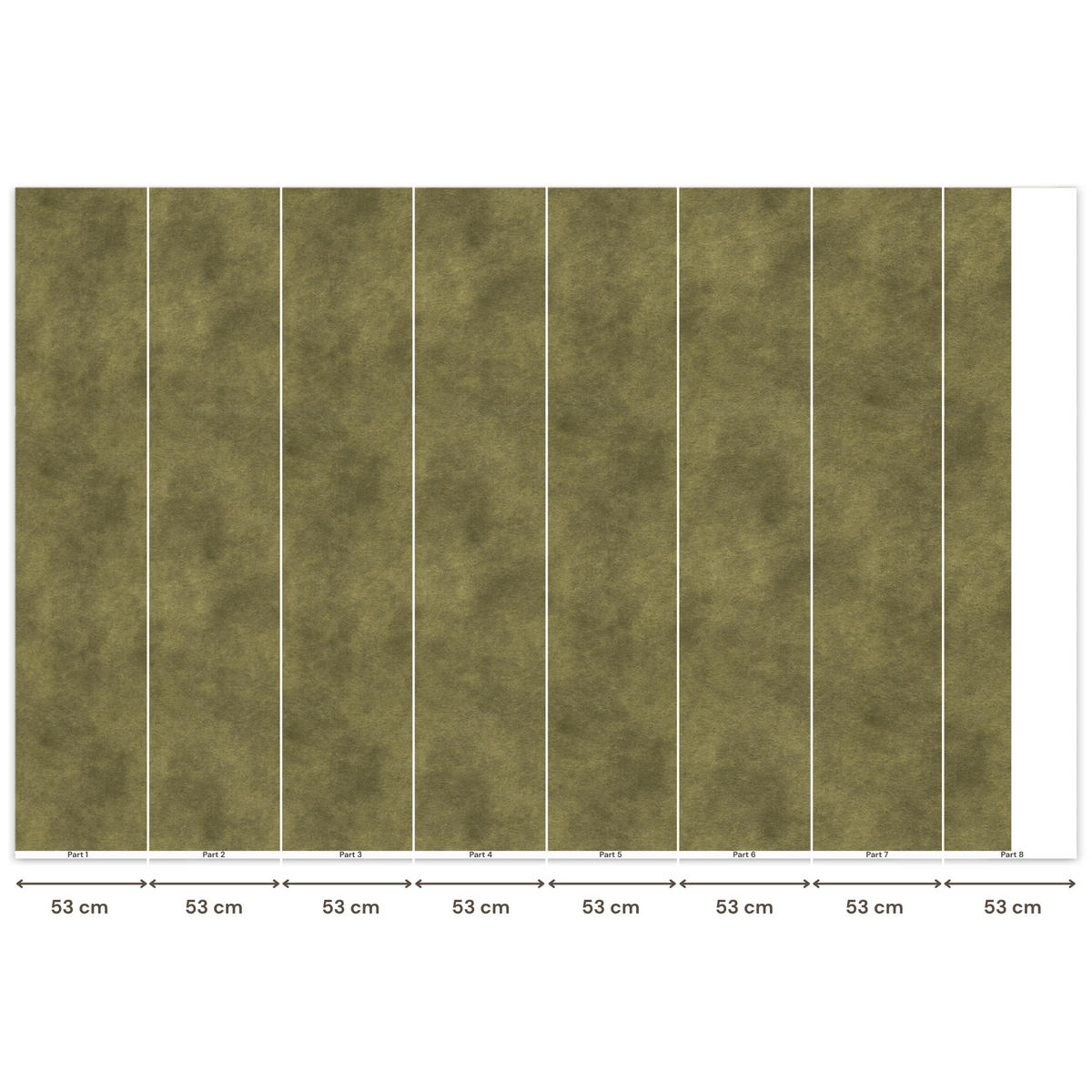 TAPETE - Textur - Abstrakt - Grün - 400x280 cm - Olivgrün, Papier (400/280cm) - OnlyWow