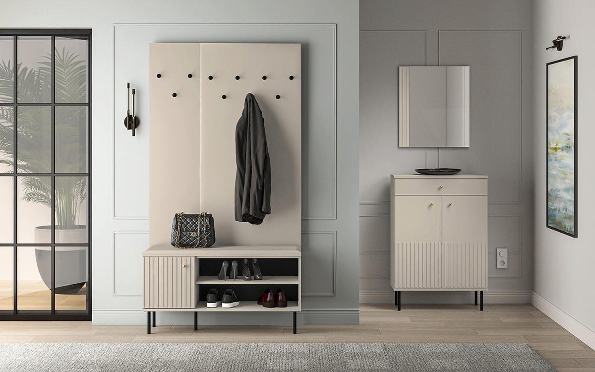 WANDGARDEROBE – 34 cm – Sophie – Kaschmir – GF-011 - Kaschmir, Holzwerkstoff (34/137/2cm) - hi-markt