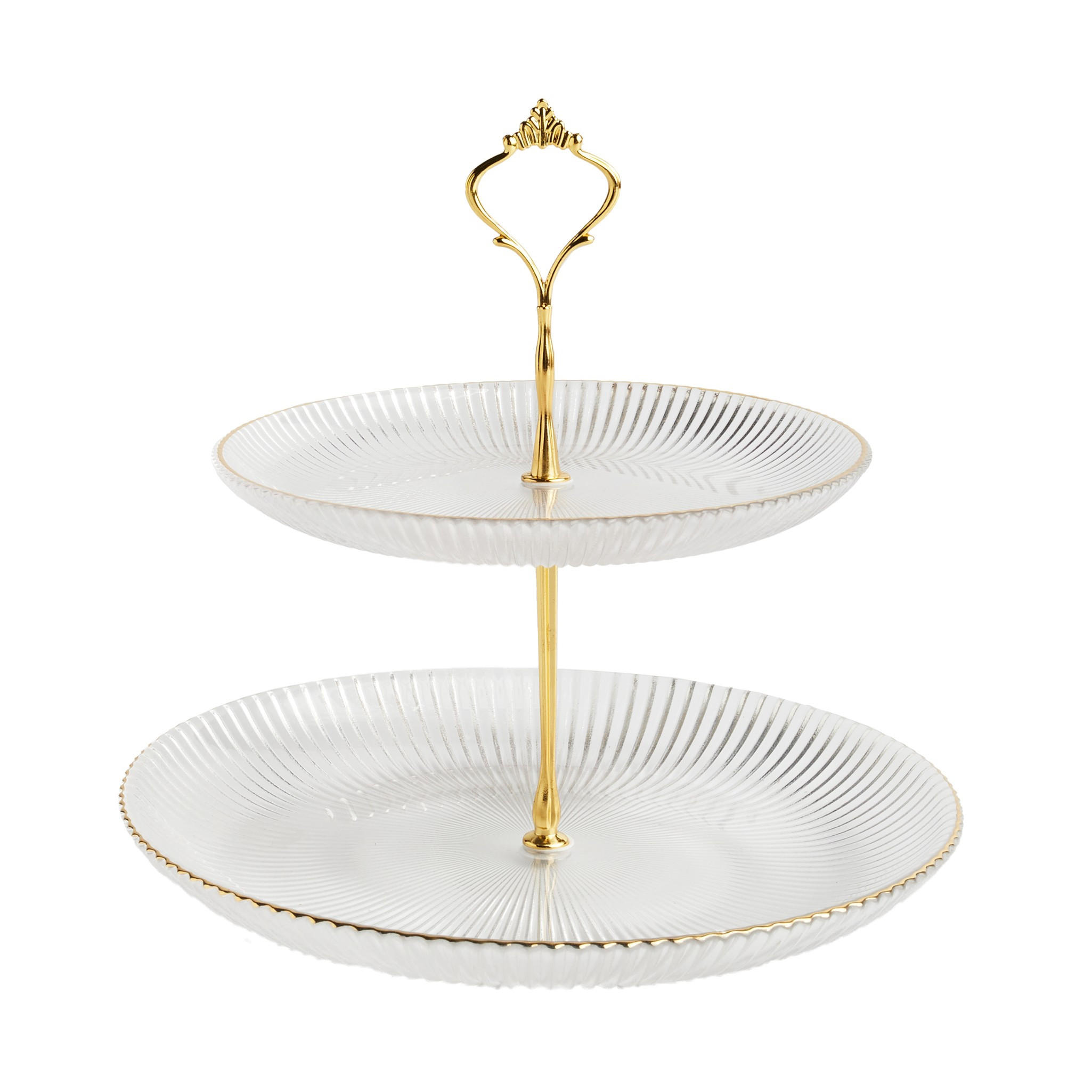 SERVIERPLATTE Riminis - Goldfarben, Glas (27/24/27cm) - home&you