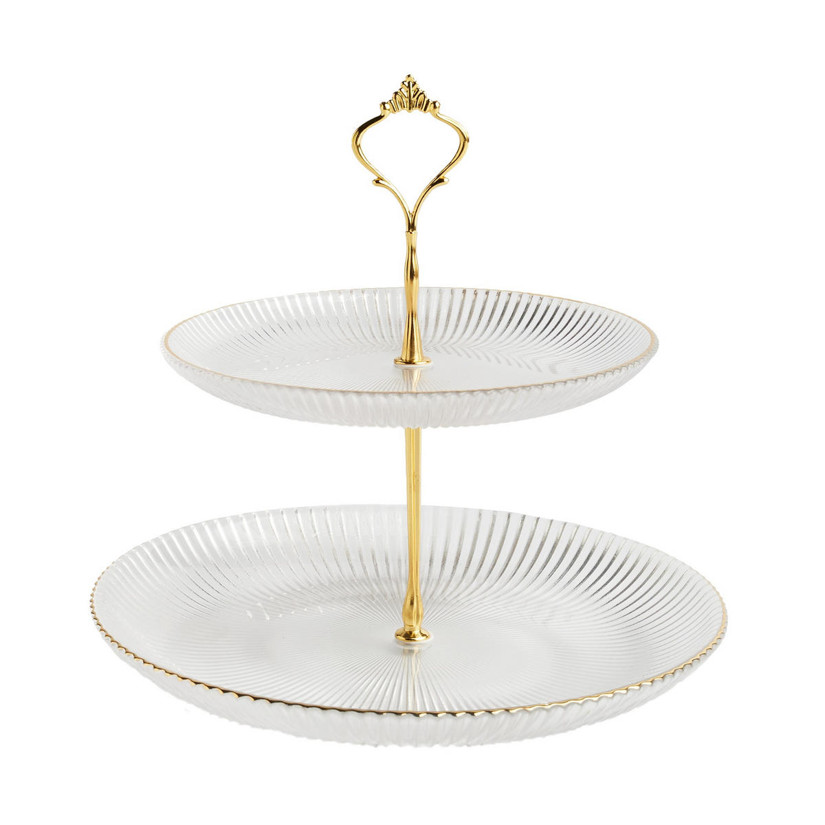 SERVIERPLATTE Riminis - Goldfarben, Glas (27/24/27cm) - home&you