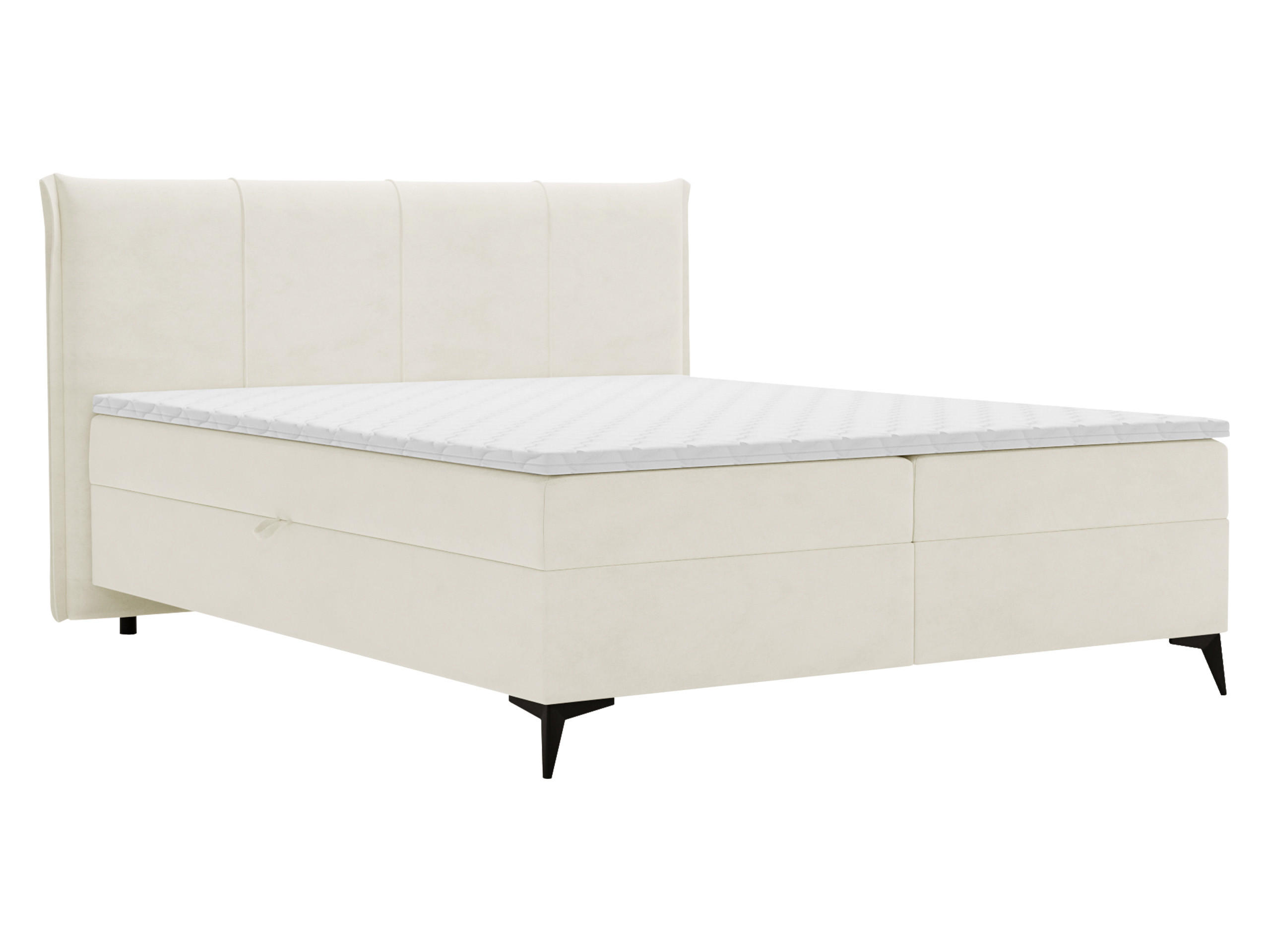 BOXBETT Eco - Creme/Schwarz, Holz/Holzwerkstoff (180/200cm) - MIRJAN24