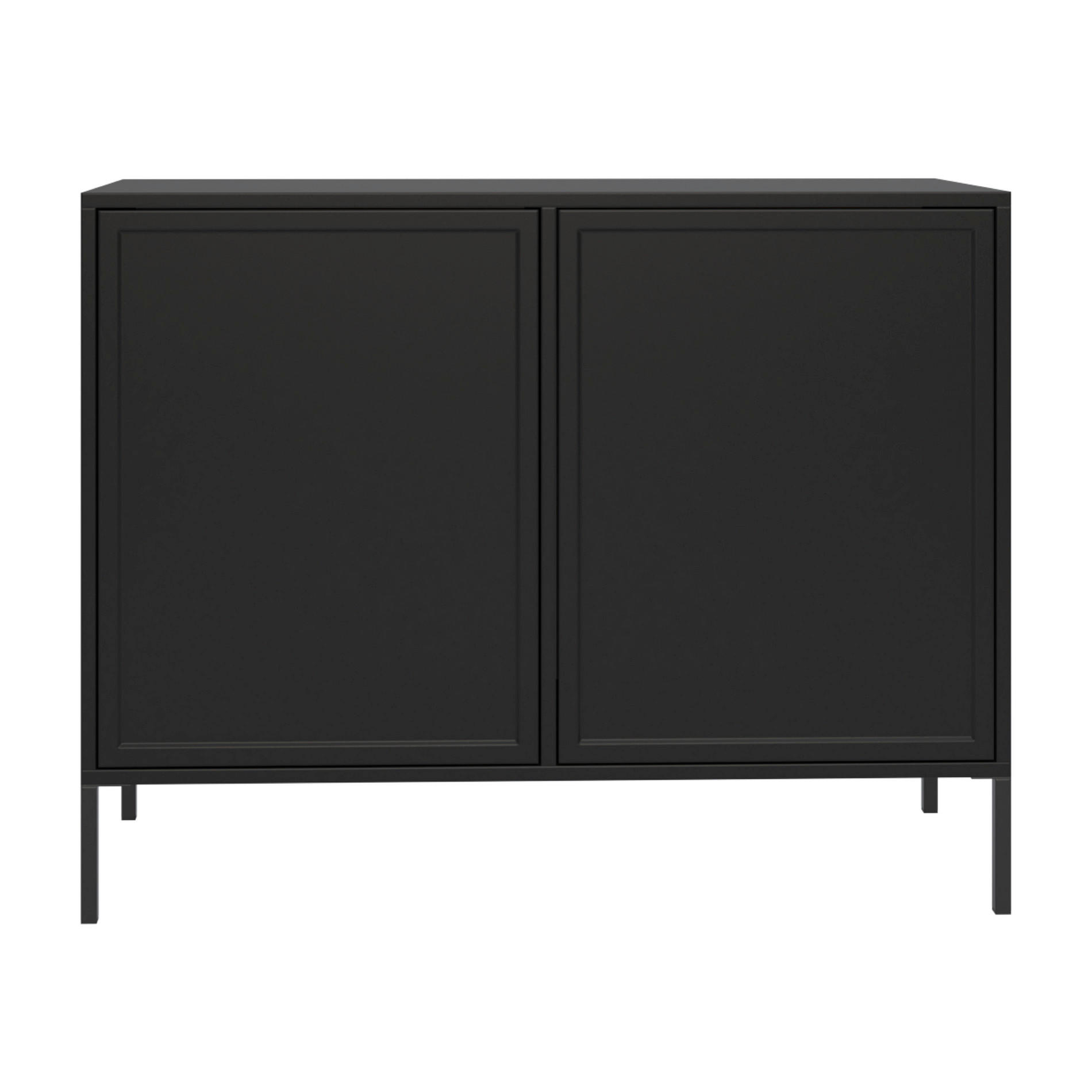 SIDEBOARD Velveto čierny 100cm - čierna, kov/kompozitné drevo (100/86/40cm) - Selsey