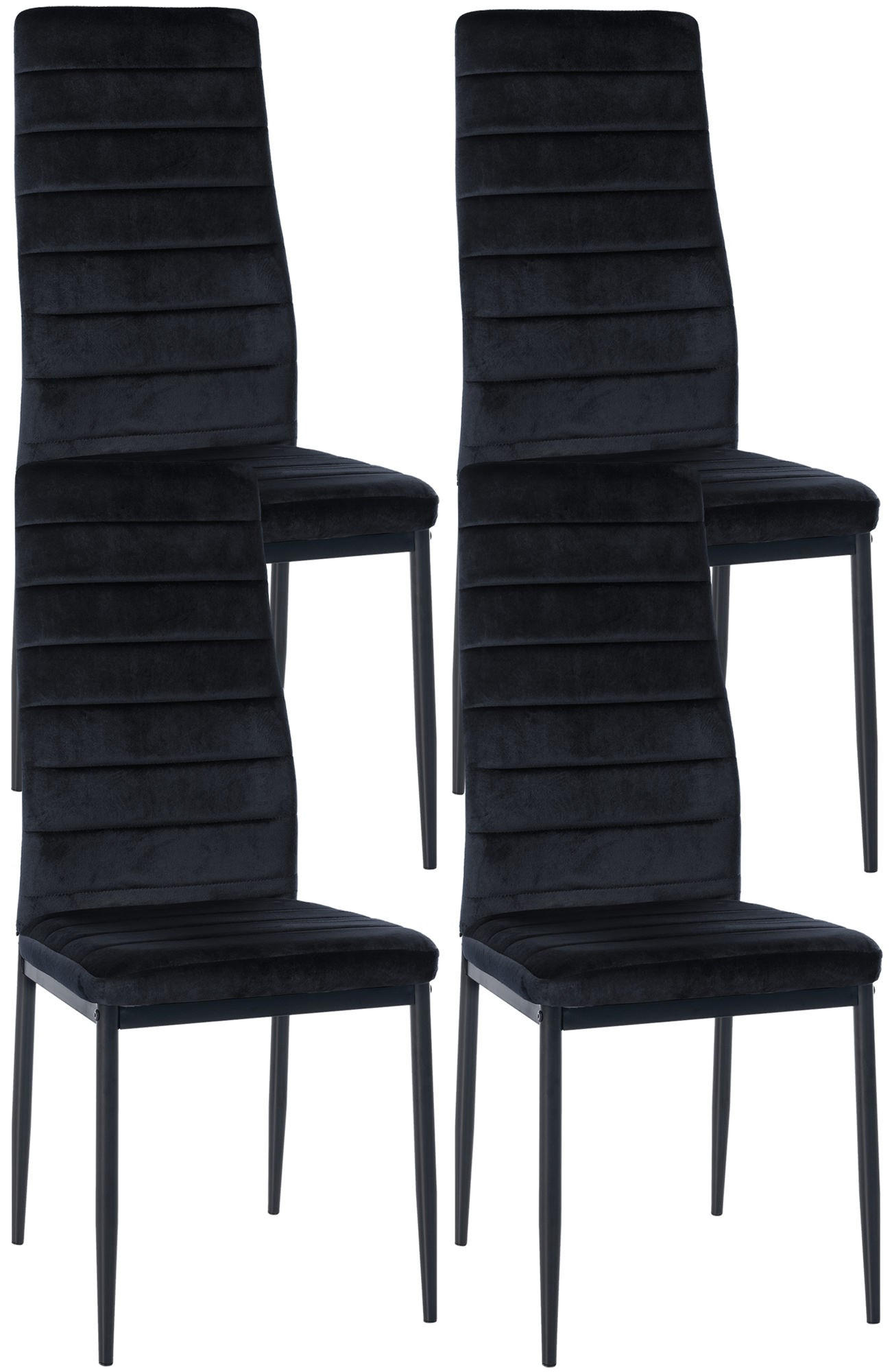 furnicato Esszimmerstühle Schwarz 41.5x99x40 cm