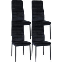 ESSZIMMERSTÜHLE Mayfair 4er Set 99x41,5x40 cm Schwarz - Schwarz, Leder (41.5/99/40cm) - furnicato