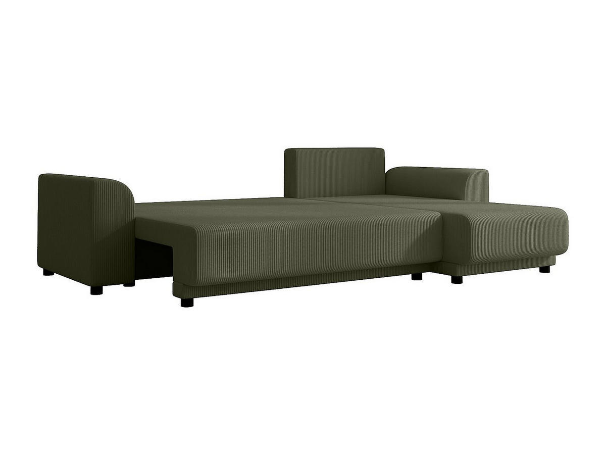 SCHLAFSOFA - 4 Personen - samt - khaki Nessaro - Schlammfarben, Textil (240/80/149cm) - Vente-Unique