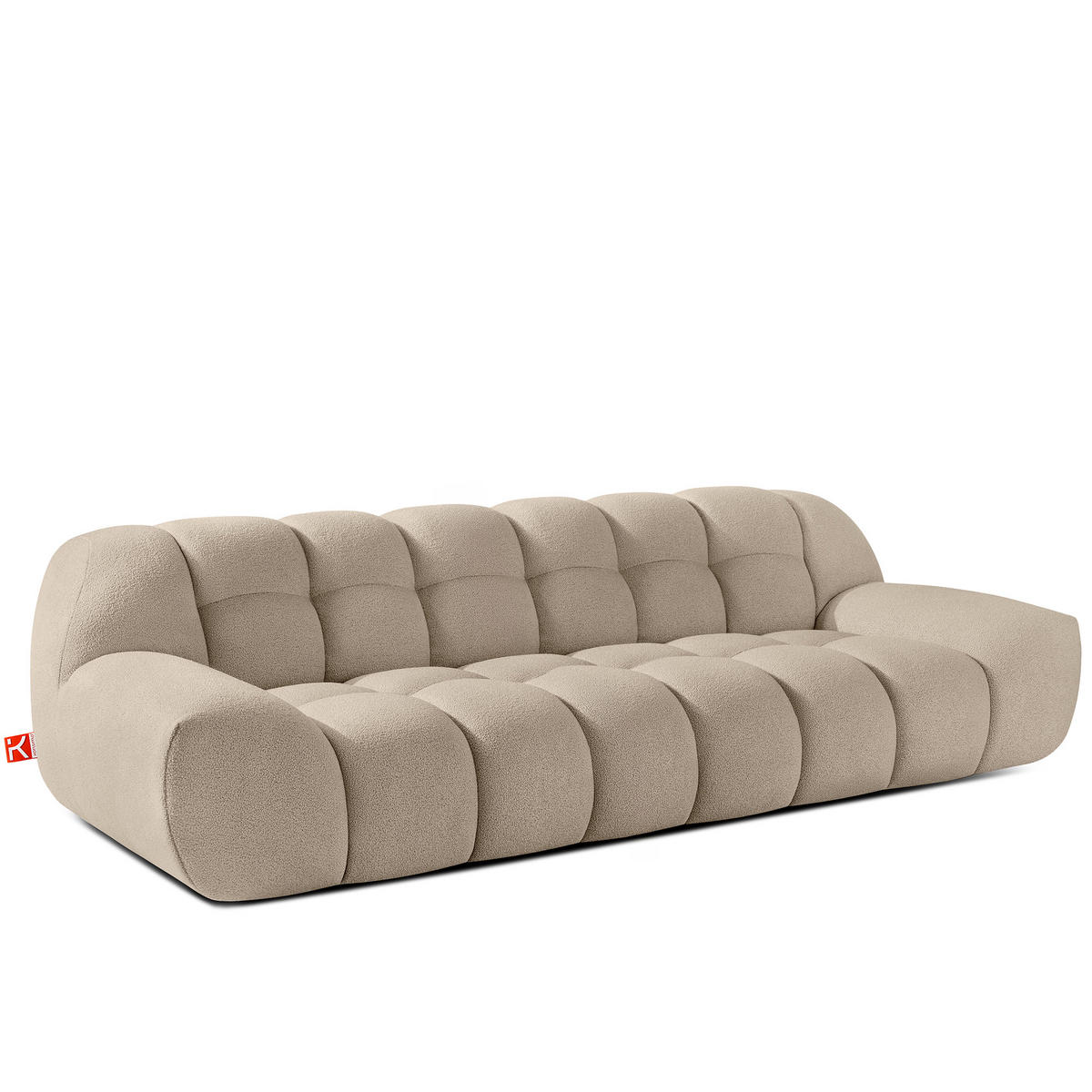 SITZGARNITUR VENA Bouclé, Beige - Beige, Holz/Textil (65/38/65cm) - KONSIMO®