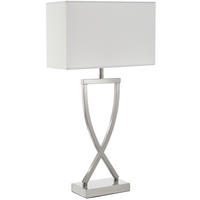 TISCHLEUCHTE Avina,27 x 12 x 51,5 cm,nickelfarben - Nickelfarben, Metall (12/27/51.5cm) - tectake