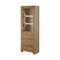 VITRINE – SWT70 – 70 cm – Sky – Eichefarben - Eichefarben, Holzwerkstoff (70/197/37cm) - hi-markt