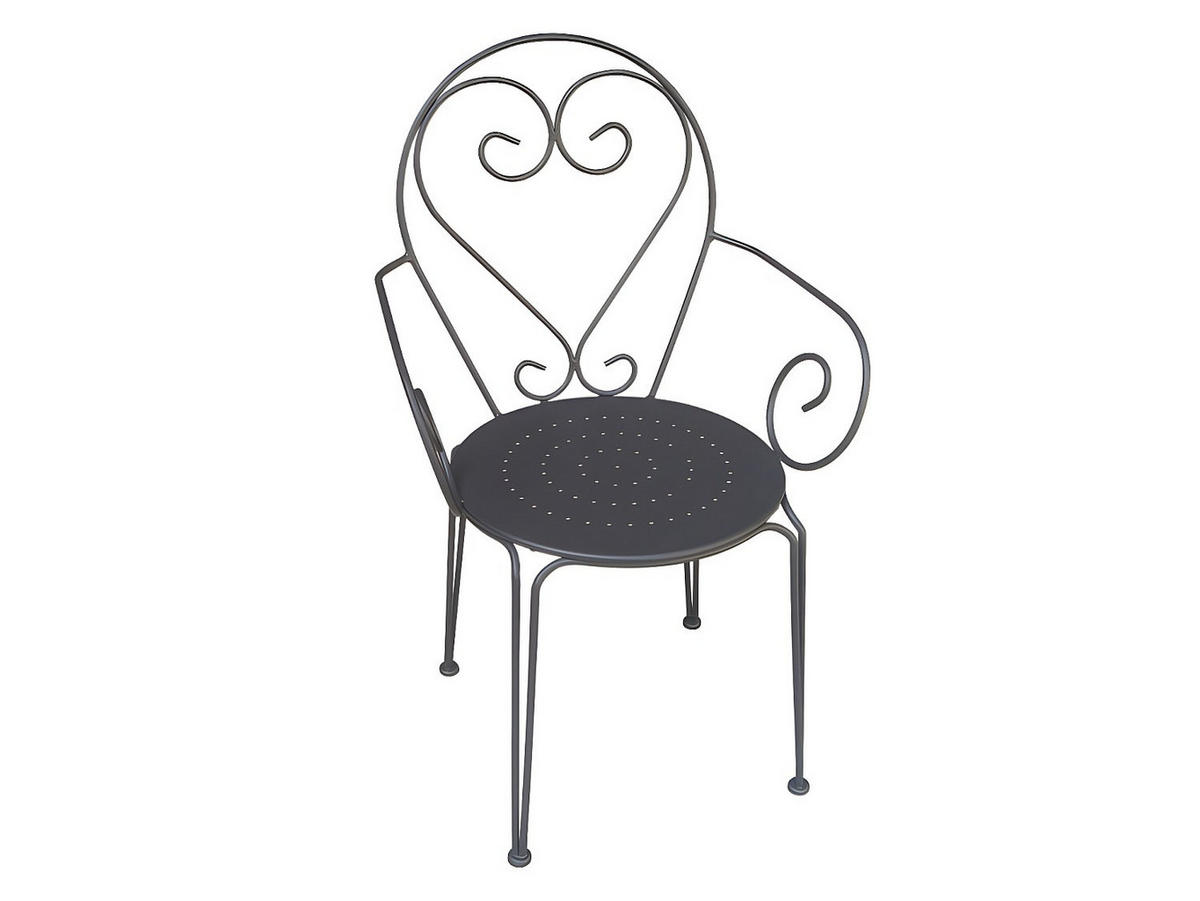 GARTENESSGRUPPE im Set - 4 -Sitzer - Metall - anthrazitgrau - GUERMANTES - Anthrazit, Metall - Vente-Unique