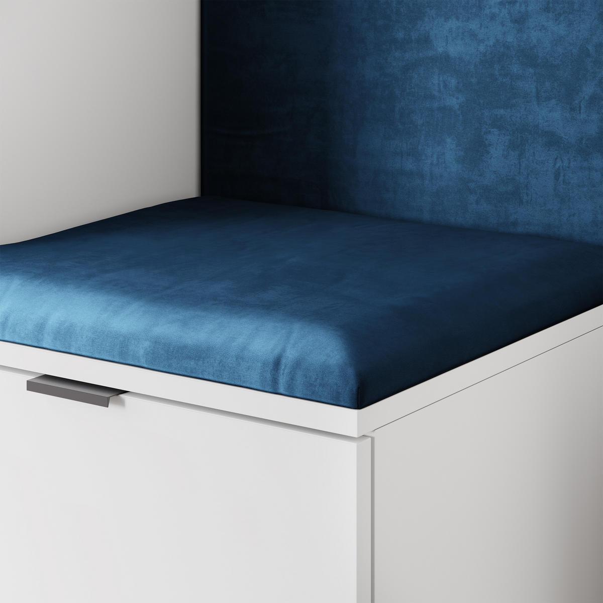 GARDEROBENSCHRANK VIRA 95/181/51 cm Modern Garderobe-Set Weiß - Blau/Weiß, Holzwerkstoff (95/181/51cm) - MASSENO