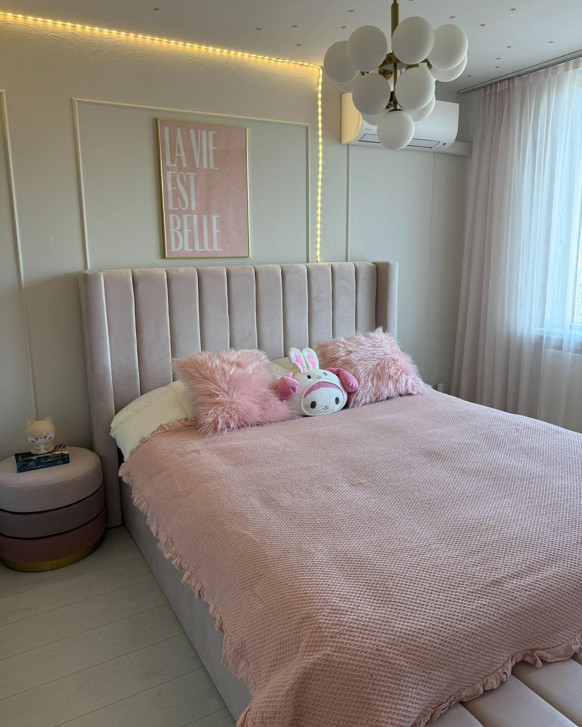 DEKOKISSEN 2er-Set Rosa 45/45 cm Daisy - Pink, Textil (45/45cm) - Beliani