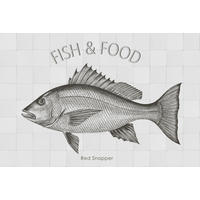 WANDTATTOO Fisch 70 x 46.5 cm - Schwarz, Papier (70/46.5/46.5cm) - ESTAhome