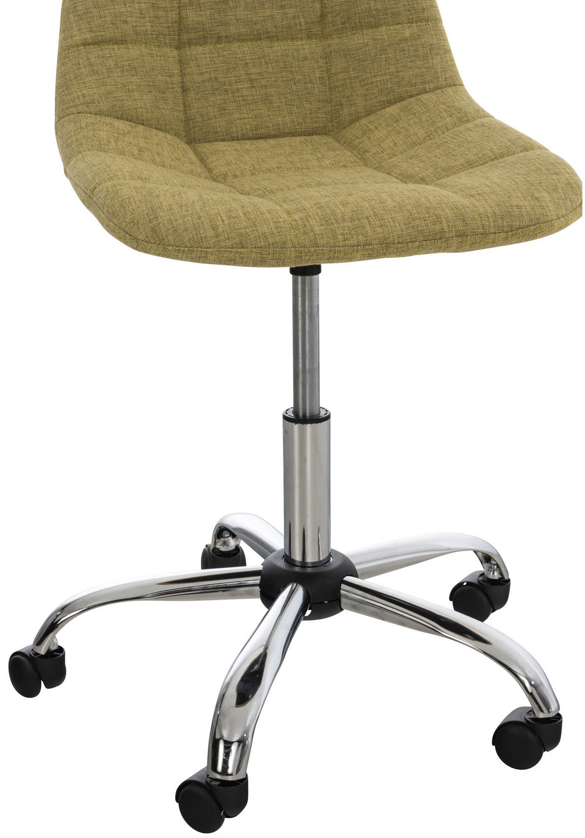 DREHSTUHL Stoff grün - Chromfarben/Grün, Textil/Metall (55/79/55cm) - CLP