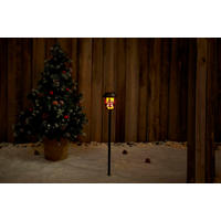 SOLAR-WEIHNACHTS-GARTENLEUCHTE 2in1 Garten Laterne Deko Tischleuchte Dämmerungssensor IP44 Metall Rentier - Weiß, Kunststoff (12/12/80cm) - Northpoint