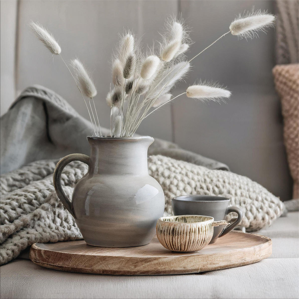 GLASBILD 30x30 cm Stillleben beige - Beige, Glas (30/30cm) - artissimo