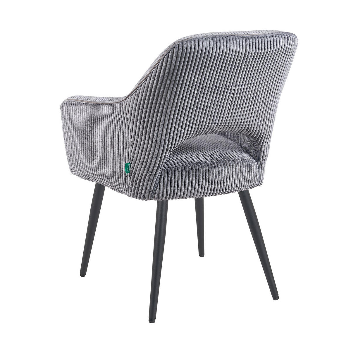 ESSZIMMERSTUHL Mika-Runa - Schwarz/Grau, Textil/Metall (60/87/65cm) - DUBI Möbel