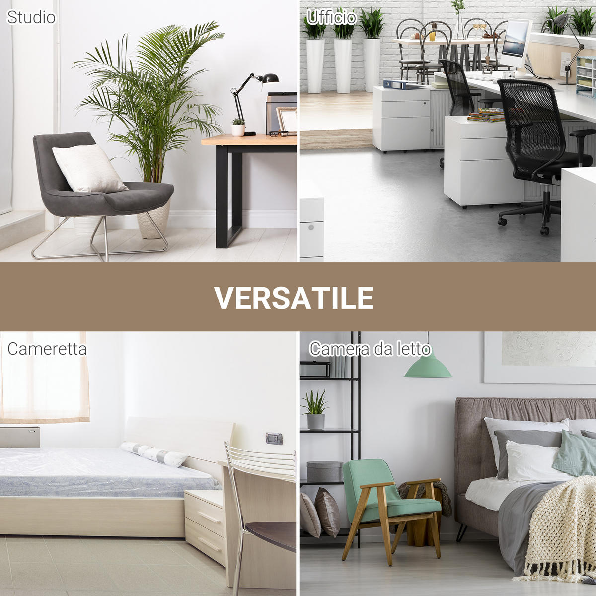 BÜROTISCH Eiche, Weiß 1 Stück - Multicolor, Holzwerkstoff (80/45/76cm) - GiPP