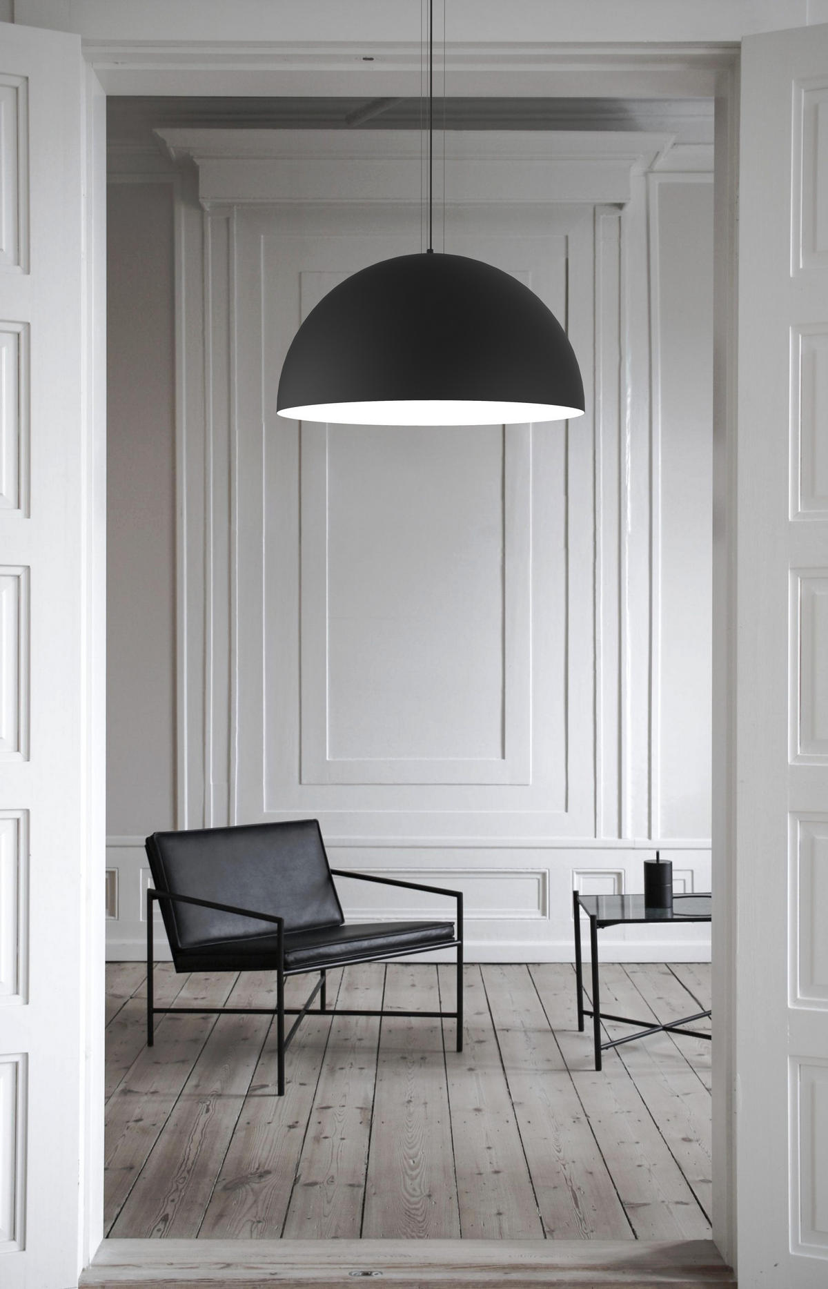 HÄNGELEUCHTE - Schwarz, Metall (80/80/40cm) - Lumicom