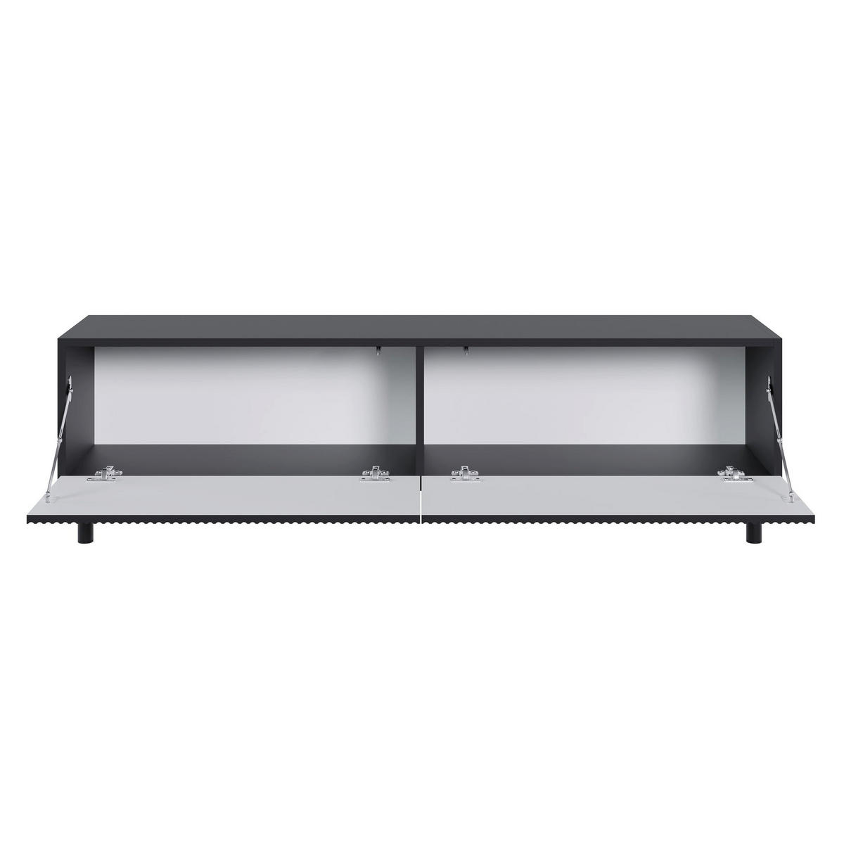 TV-LOWBOARD Veldio New Schwarz 140 cm - Schwarz, Holzwerkstoff/Metall (140/46.5/31.6cm) - Selsey