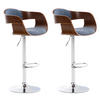 BARHOCKER 2er Set Nadan Stoff Walnuss/blau - Blau, Textil/Metall (50/88/48cm) - DELUKE