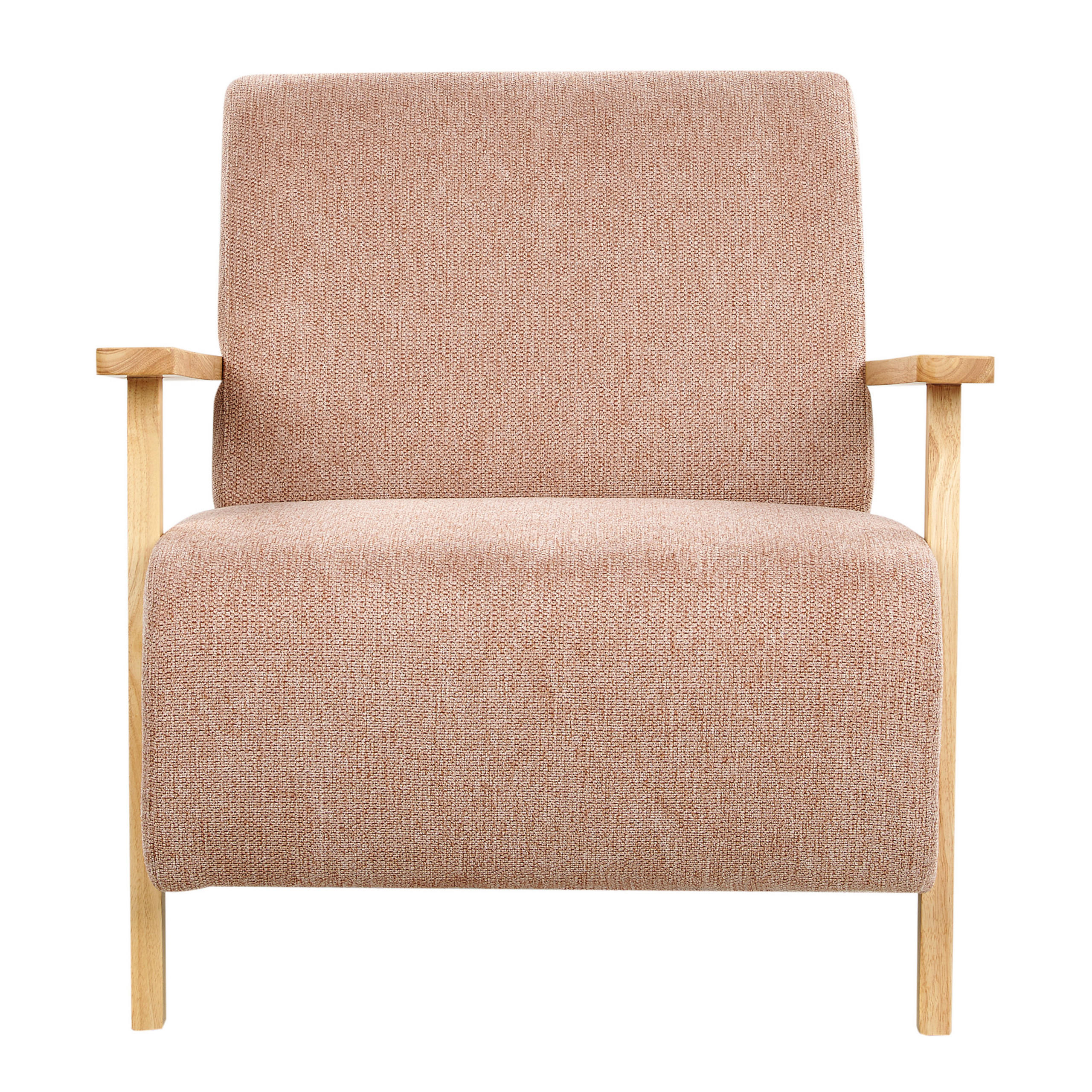 SESSEL Rosa Lesja - Hellbraun/Pink, Textil (77/79/90cm) - Beliani