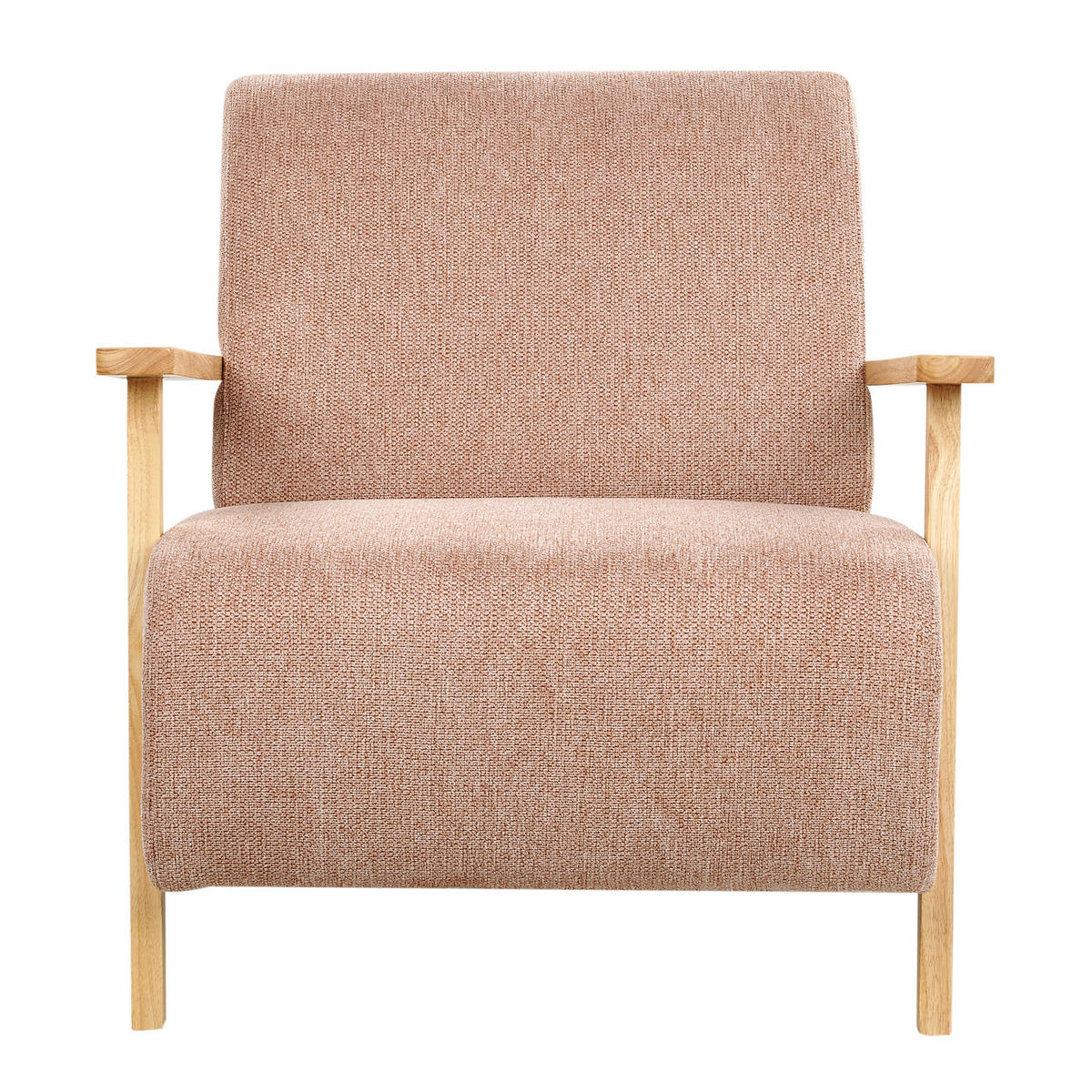 SESSEL Rosa Lesja - Hellbraun/Pink, Textil (77/79/90cm) - Beliani