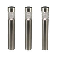 WEGELEUCHTE 3er Set 11.5/40/20cm - Silberfarben, Metall (20/11.5/40cm) - Luxform