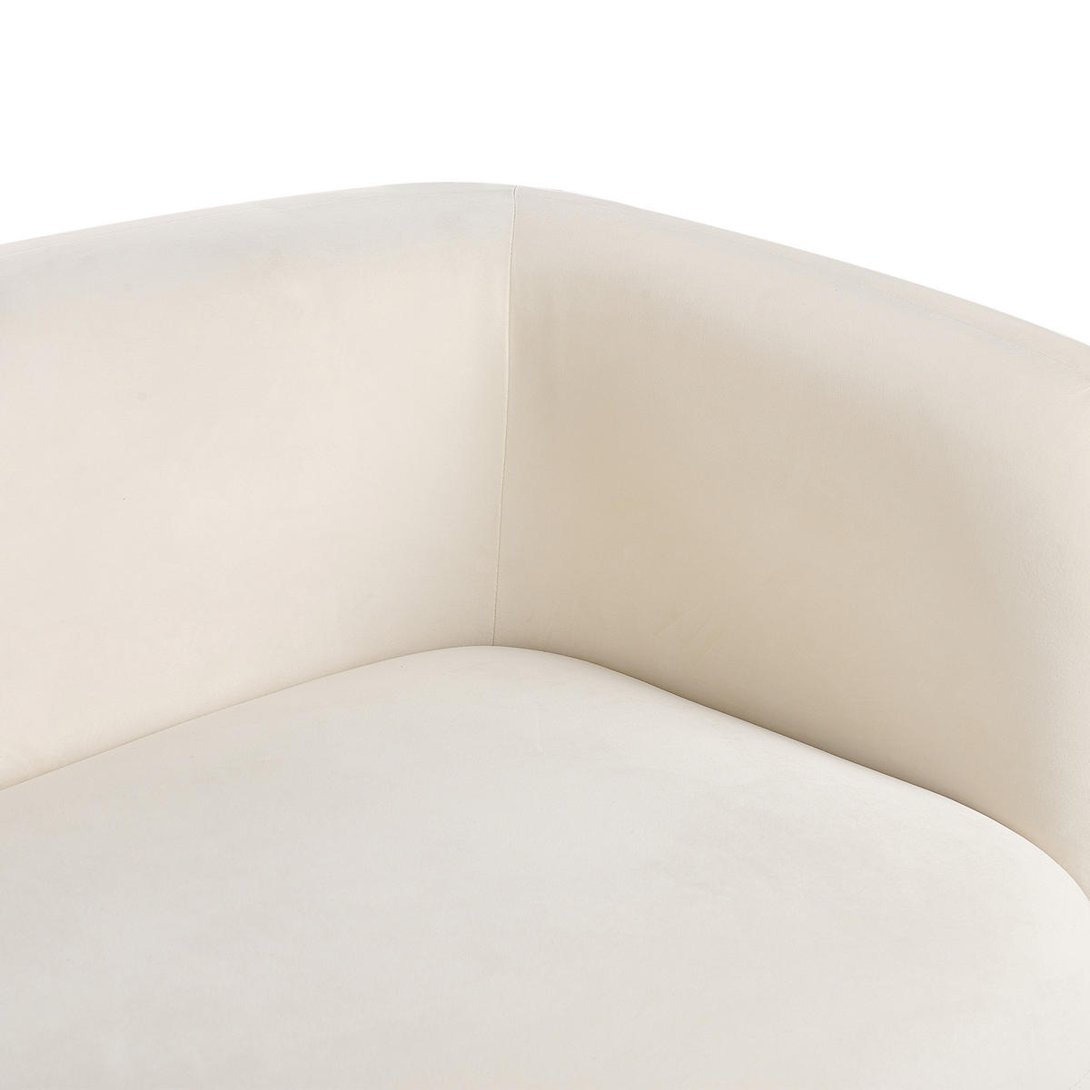 3-SITZER-SOFA Samtstoff cremeweiß Leiren - Weiß, Textil (224/73/83cm) - Beliani