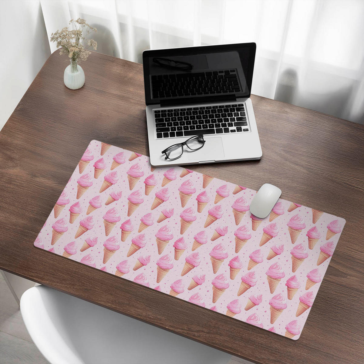 SCHREIBTISCHUNTERLAGE 90x45 cm Rosa - Hellrosa, Kunststoff (90/45/1.6cm) - Wallfluent