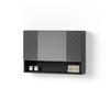 BADSPIEGELSCHRANK Ronco Anthrazit Hochglanz 80.1 x 55 cm - Anthrazit, Holzwerkstoff (80.1/55/17cm) - Livinity®