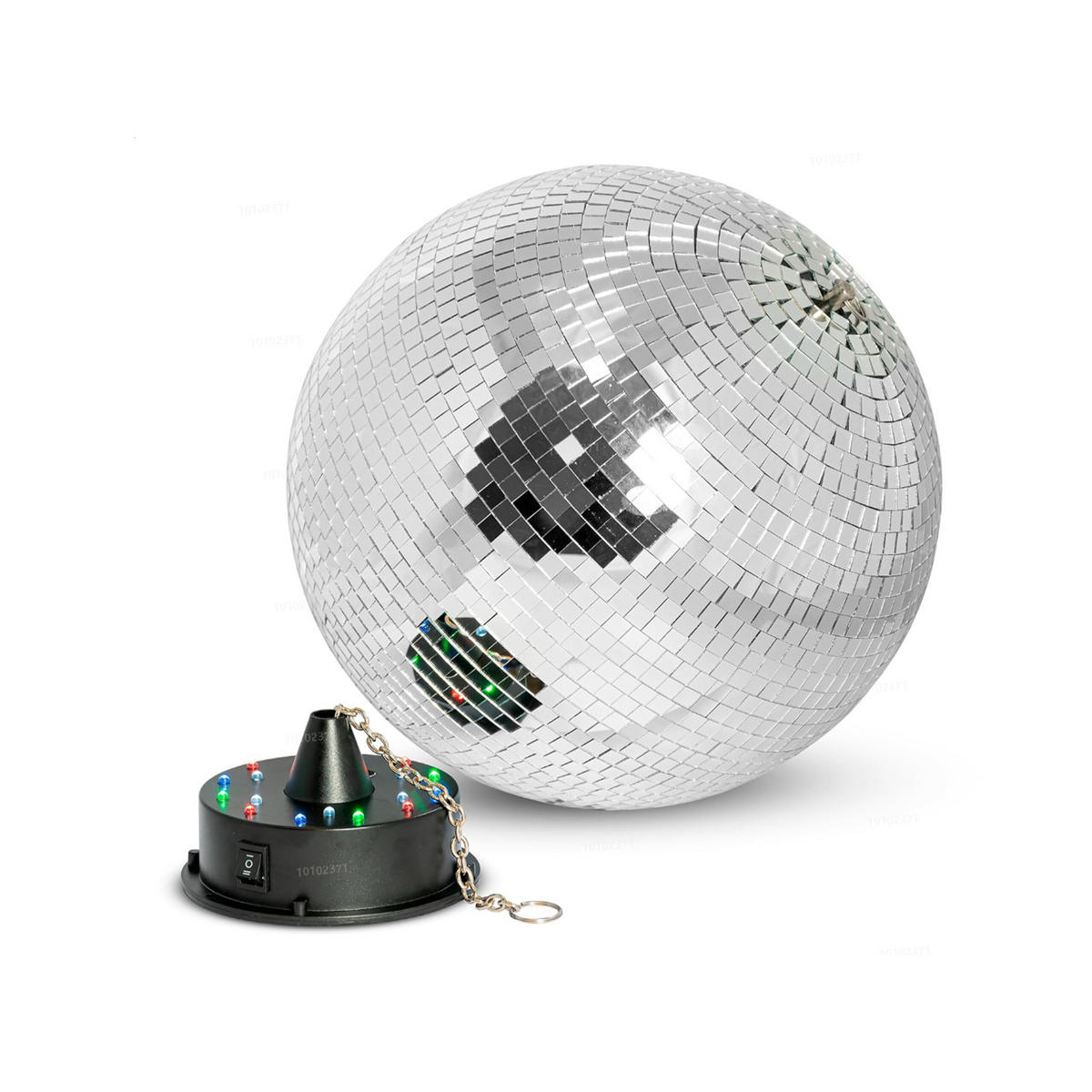 DISCOKUGEL - Silberfarben, Glas/Kunststoff (20/58/20cm) - Relaxdays