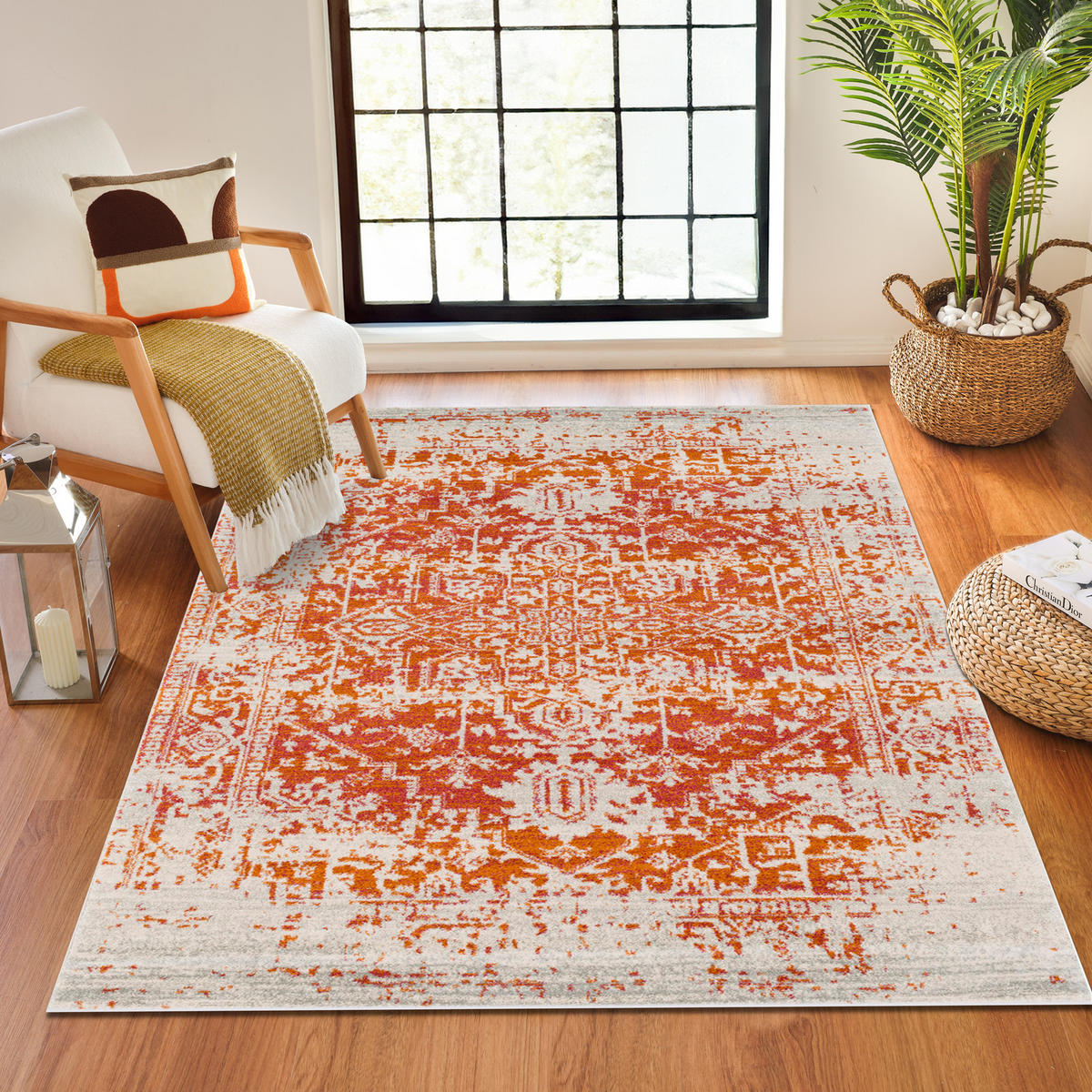 VINTAGE-TEPPICH 160/220 cm Orange - Orange, Naturmaterialien/Textil (160/220cm) - LIVABLISS