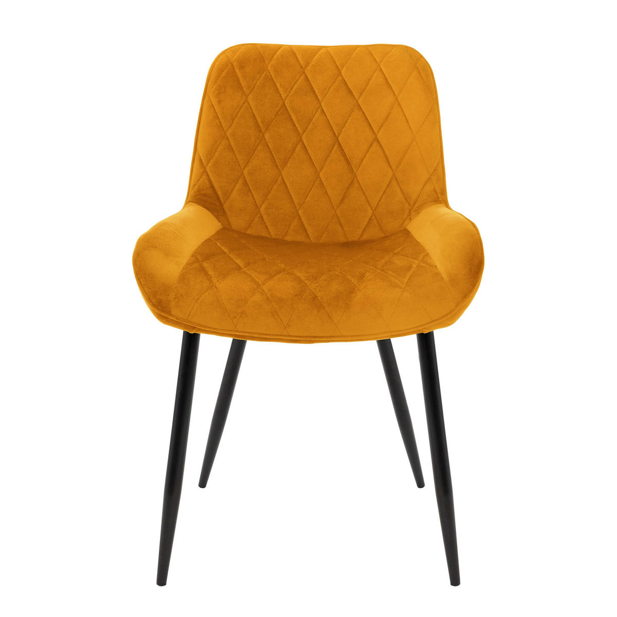 ESSZIMMERSTUHL Samt Gelb 4er Set - Gelb, Textil (54/81/60cm) - ML-DESIGN