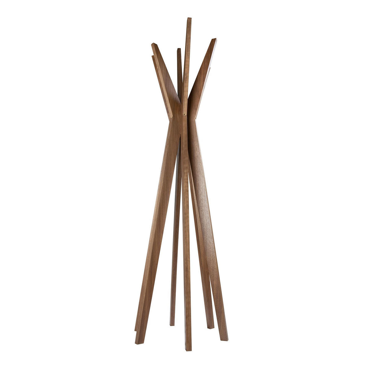 GARDEROBENSTÄNDER aus Nussbaumholz 50/50/190 cm - Walnussfarben, Holz (50/190/50cm) - ANGEL CERDA