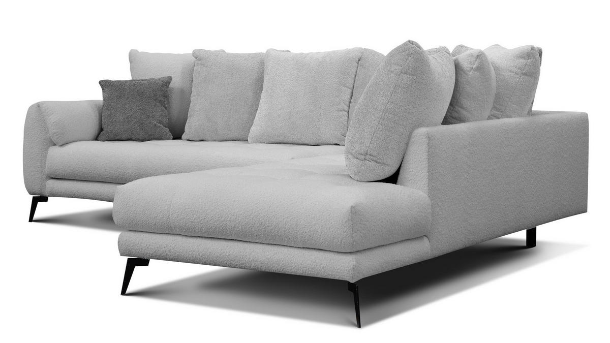 ECKSOFA CALME 5-Sitzer, hellgrau - Hellgrau, Holz/Textil (294/229cm) - Courtois Laville