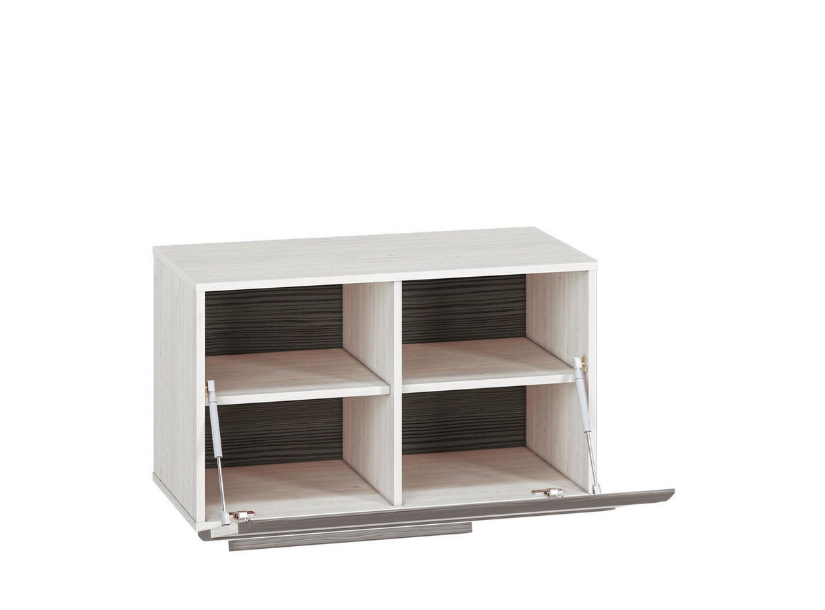 SITZBANK Blanco Pinie weiß / grau 80 / 42 / 50cm - Weiß, Holz/Holzwerkstoff (80/50/42cm) - Feldmann-Wohnen