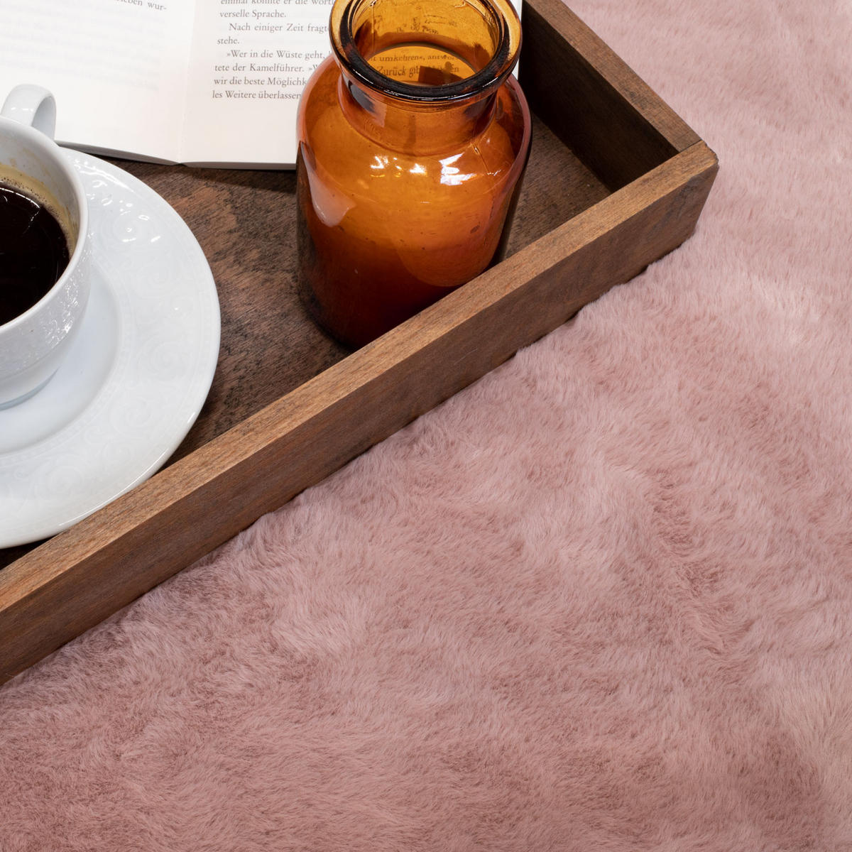HOCHFLOR-TEPPICH Topia 400 Puder-Rosa 200x290 cm - Rosa, Textil (200/290cm) - carpet city