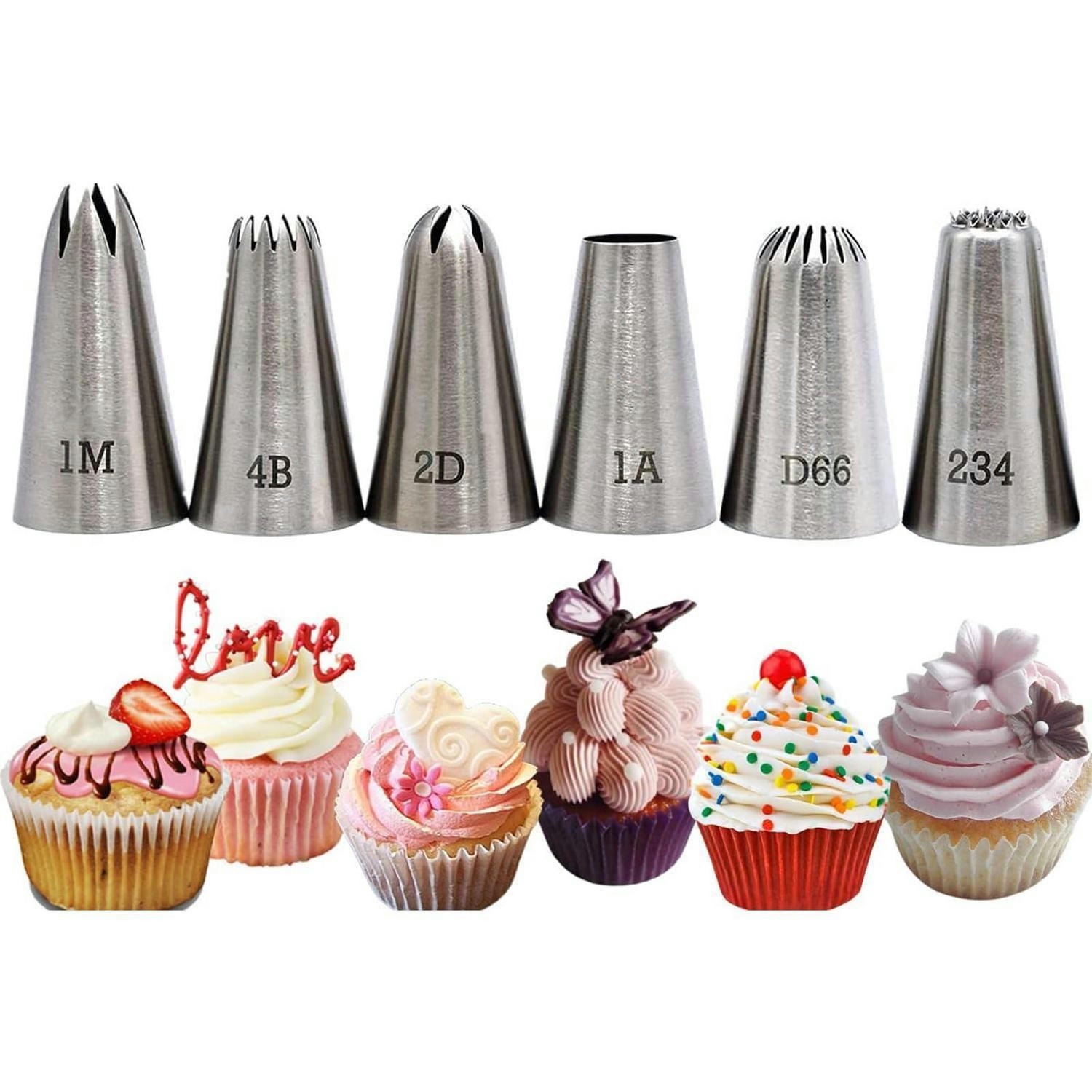 SPRITZTÜLLEN Set 6 Stück Edelstahl - Silberfarben, Metall (25/1/46.7cm)