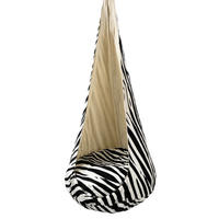 KINDER-HÄNGESESSEL XXL Zebra – weiche Cocoon-Schaukel zum Spielen und Entspannen - Weiß, Textil (85/180/85cm) - Bees & Blooms