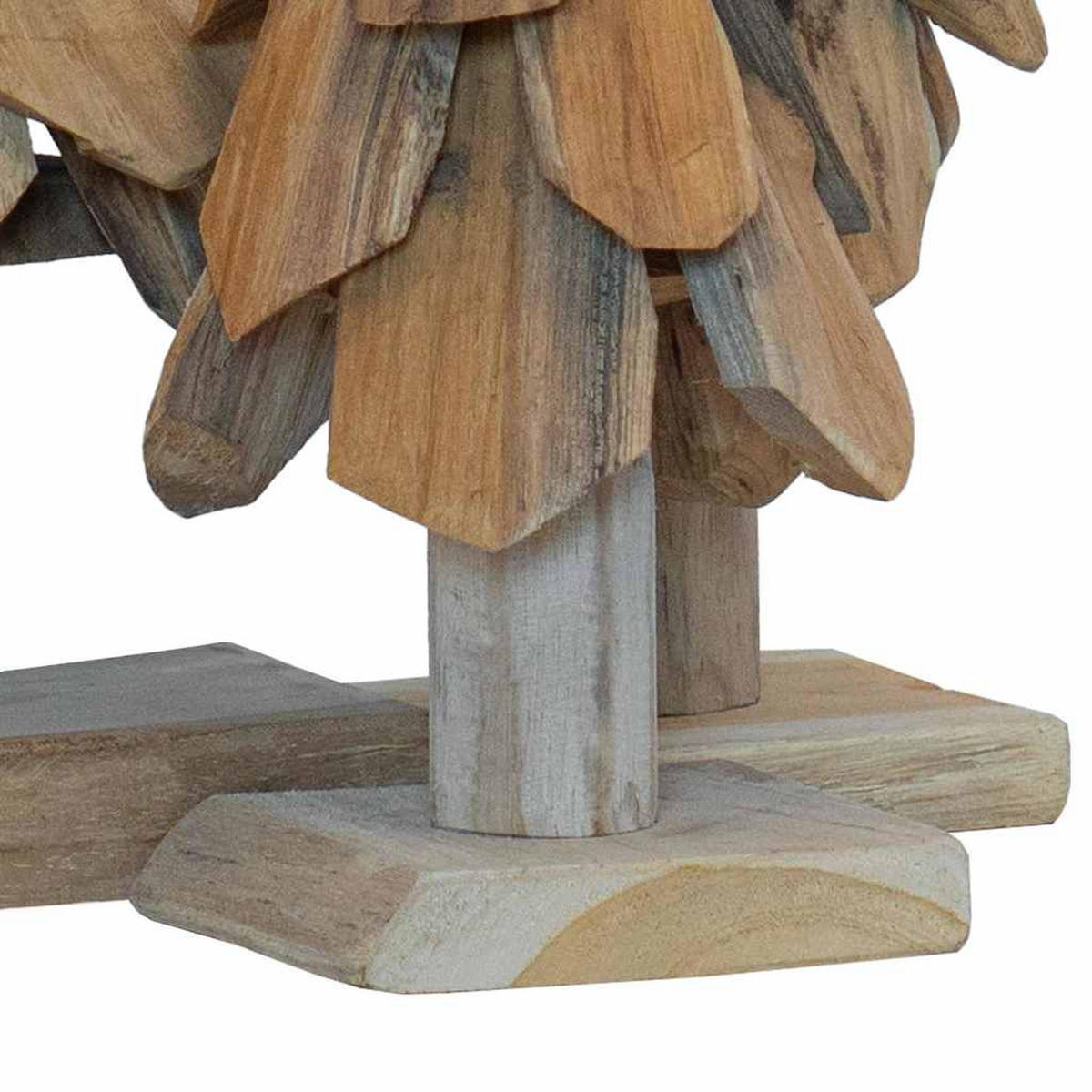 WEIHNACHTSBAUM Rustikaler 20/20/40 Cm Braun Massivholz Teak - Braun, Holz (40cm) - vidaXL
