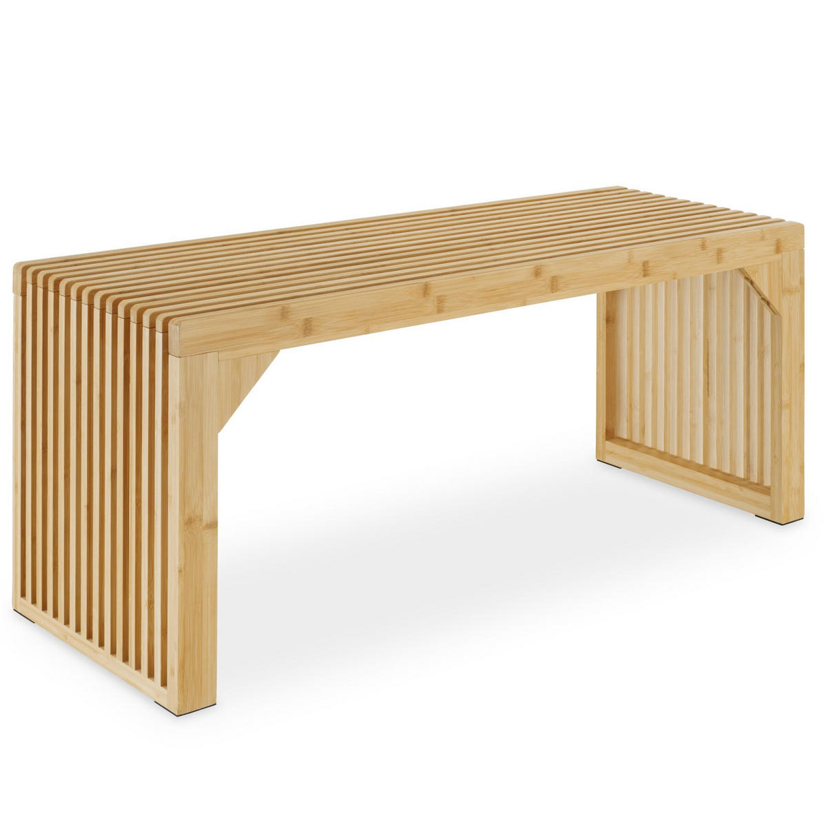 SITZBANK Ribb, Belastbarkeit 350 kg, Bambus - Beige, Holz (104/43/35cm) - tectake
