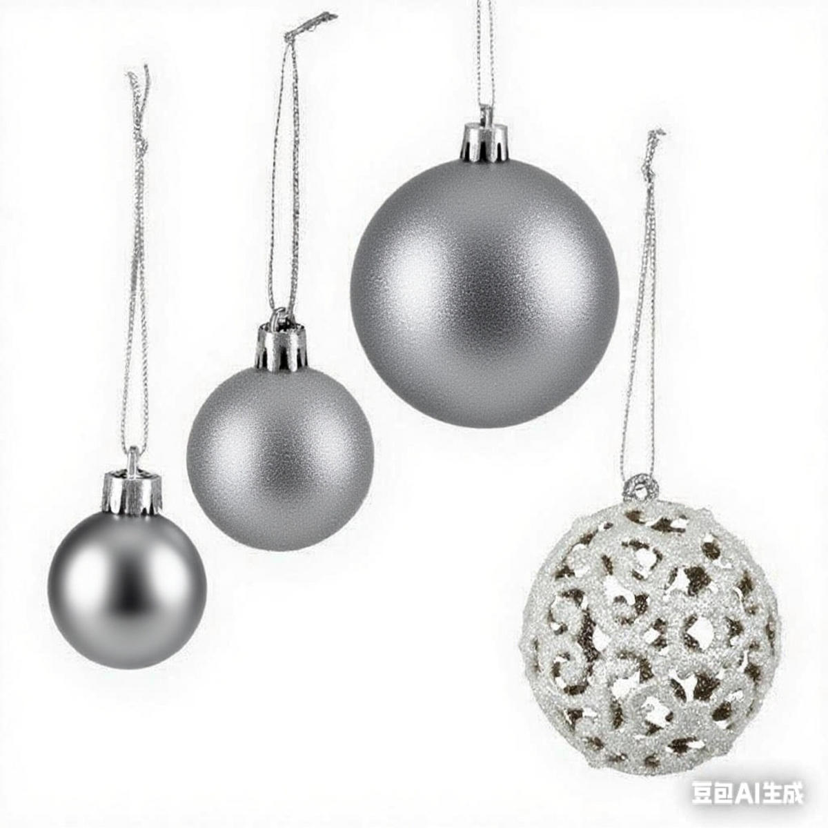 VIANOČNÉ gule - viacfarebná, plast (6/7/6cm) - Relaxdays