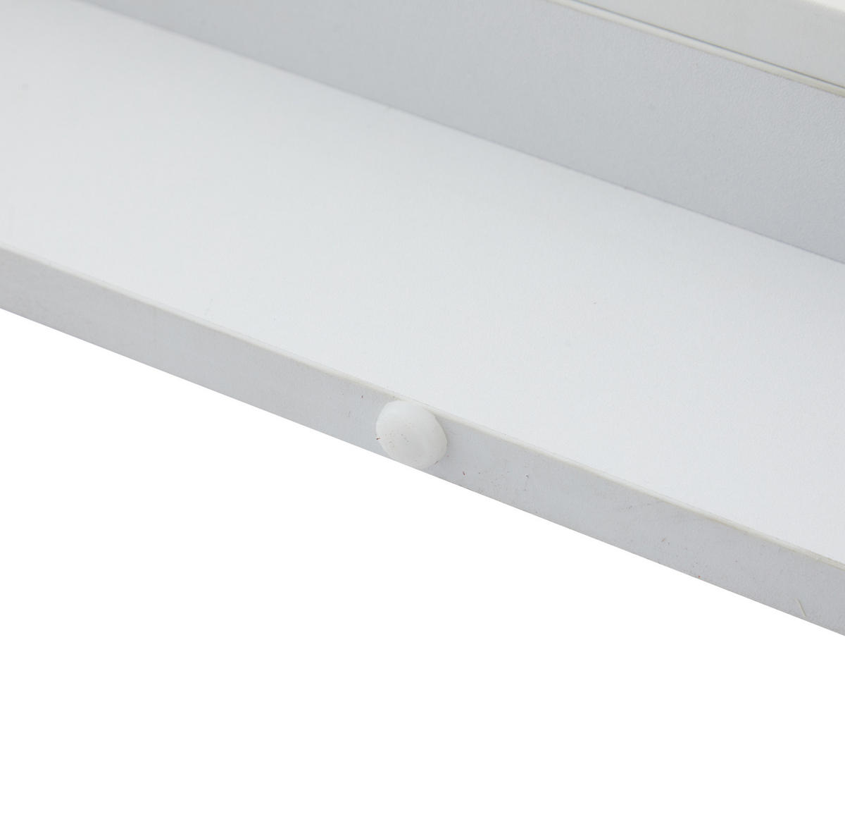 COUCHTISCH aus Acryl 100x50x42 cm Weiß mit LED-Beleuchtung, App- und Fernbedienung sowie 2 Schubladen - Weiß, Holzwerkstoff (100/50/42cm) - Modfu