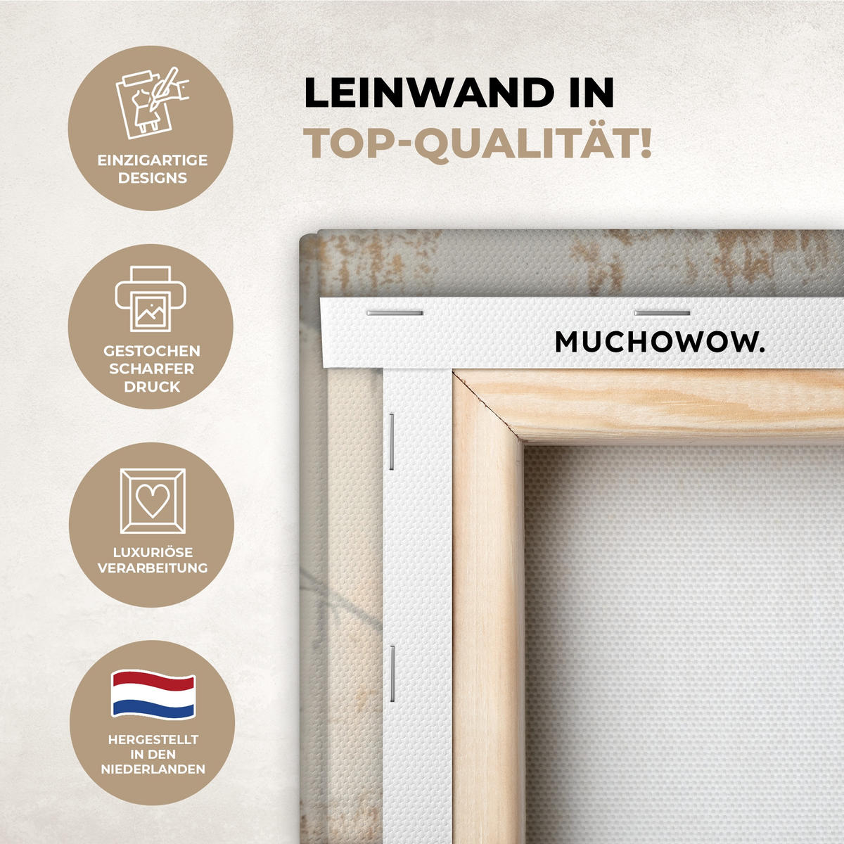 LEINWANDBILD Esel - Tiere - Badewanne - Schaumstoff Wandbilder 80x60 cm - Weiß, Textil (80/60cm) - MuchoWow